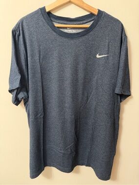 Nike Short Sleeve Tee in Heather Blue